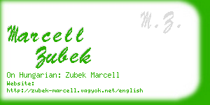 marcell zubek business card